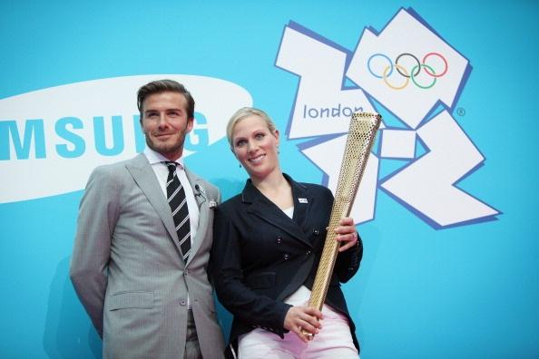 David Beckham brings the Olympic Flame to the UK