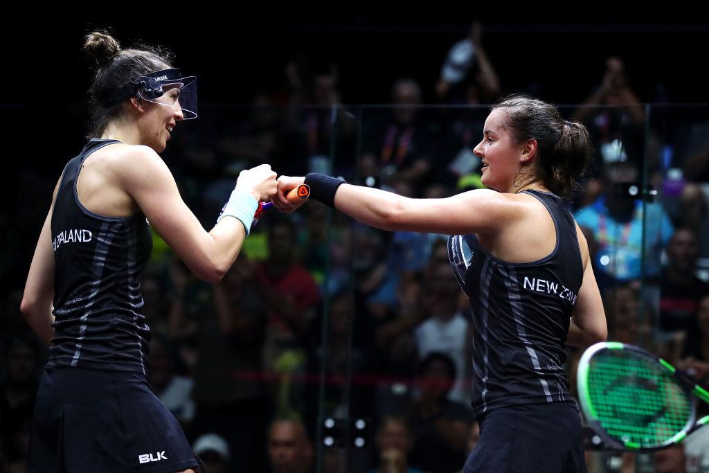 Women's doubles still alive at the squash