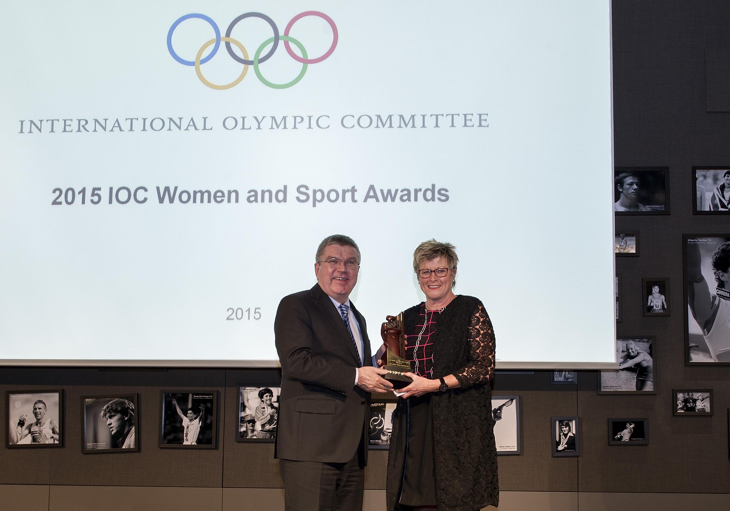 New Zealand Olympic Committee Receive World Women in Sport Trophy