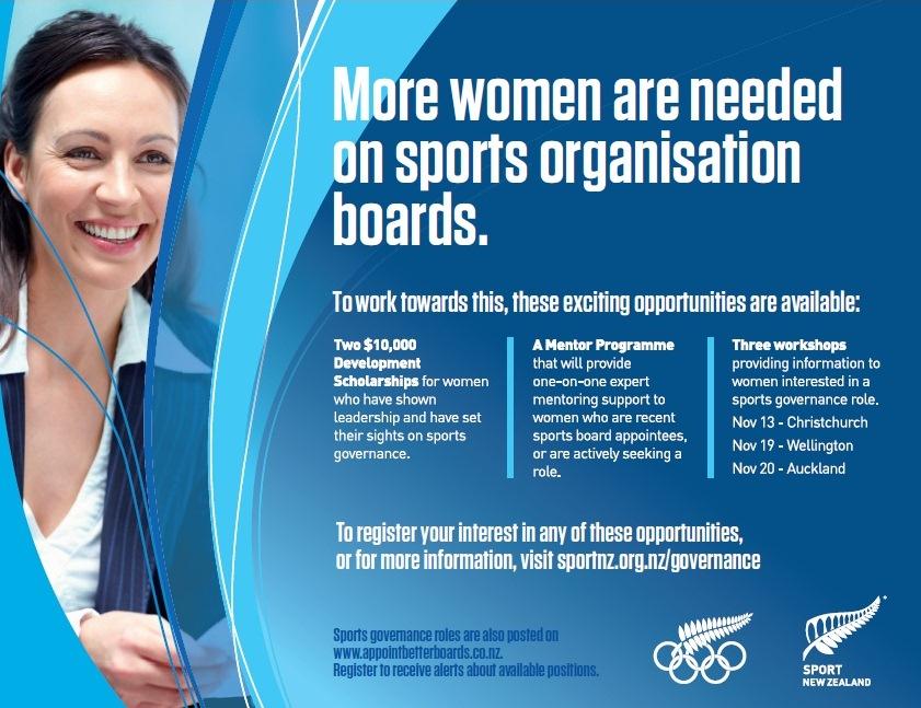 Development Scholarships for aspiring women sports board members