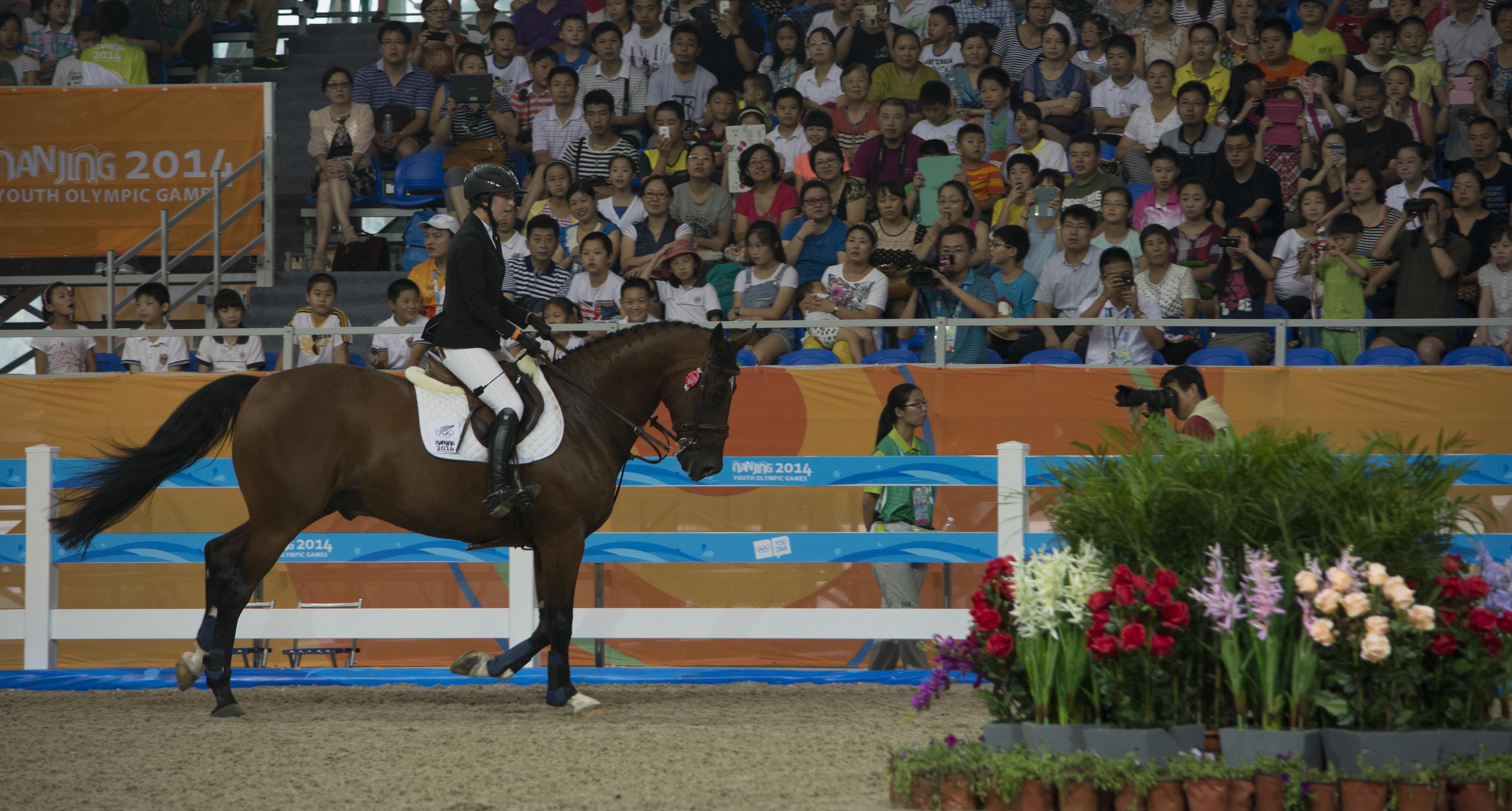 Show Jumper Leads New Zealand Team on Day Seven