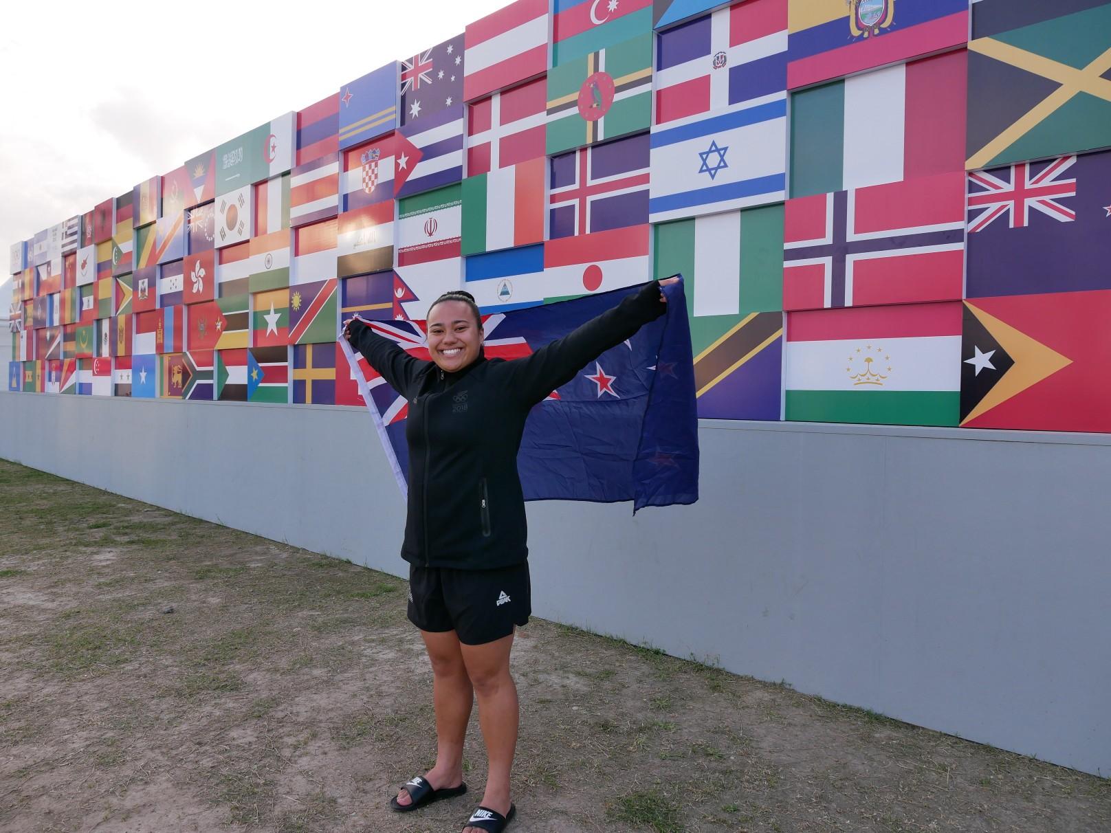 Weightlifter Kanah Andrews-Nahu named New Zealand Youth Olympic Games Team Flagbearer