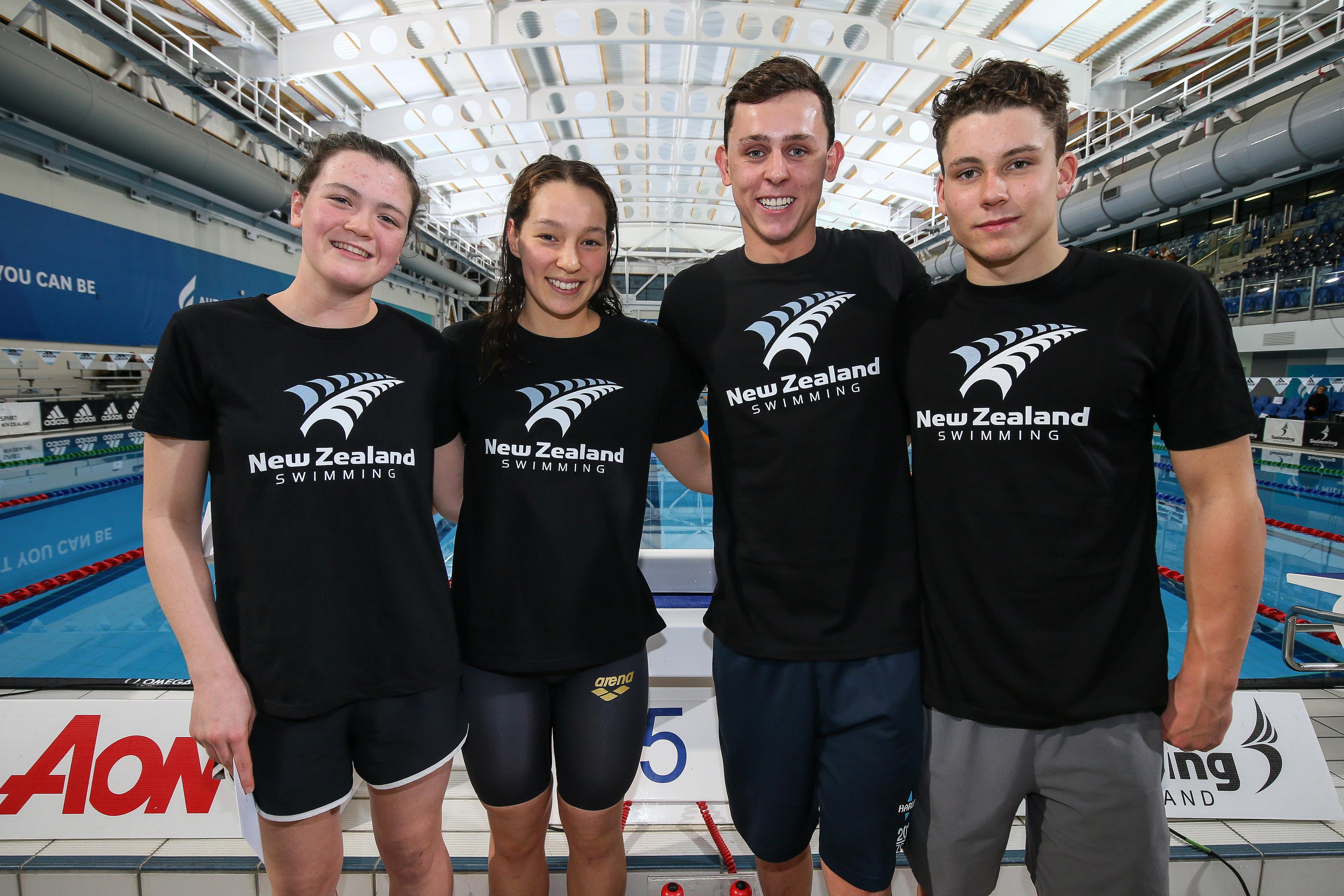 Granddaughter of New Zealand's oldest living Olympian among four swimmers selected for the Youth Olympic Games