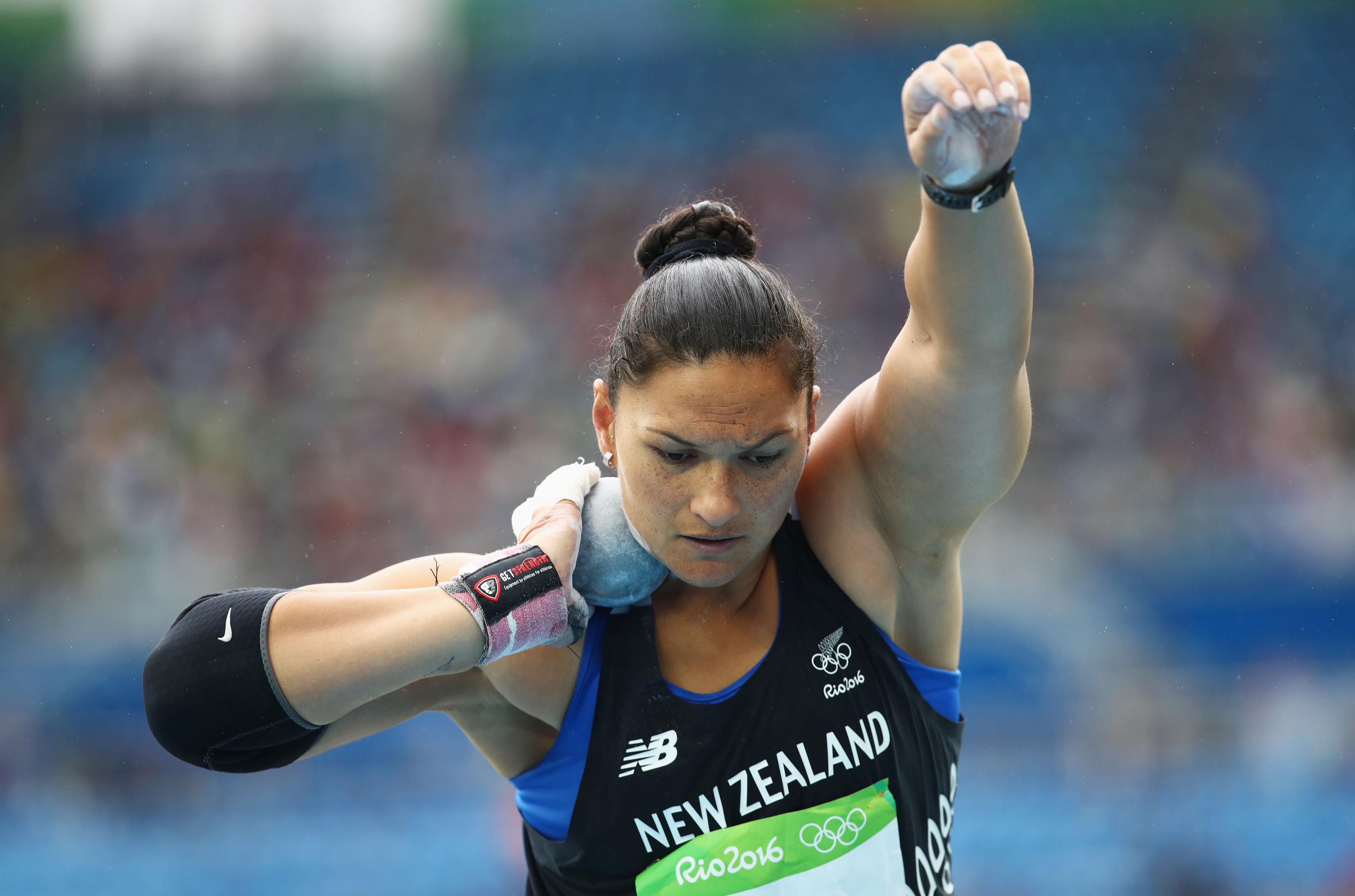 Val coasts into shot put final