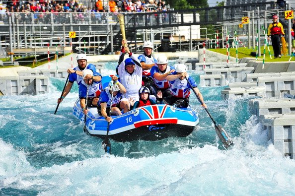 Olympic Flame visits Canoe Slalom venue