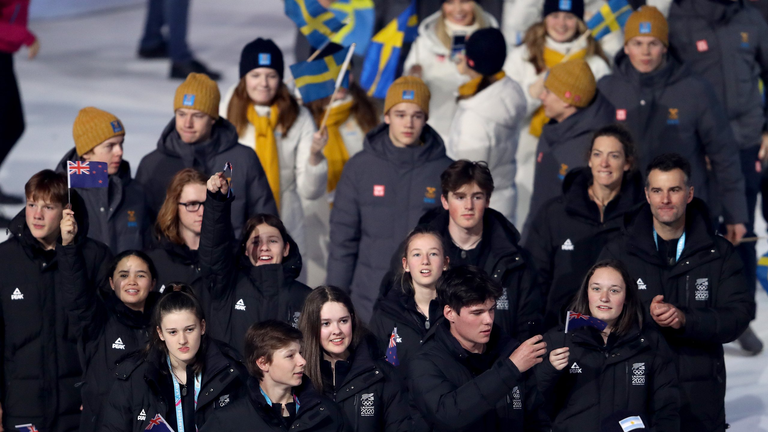 New Zealand Team wowed by Lausanne 2020 Opening Ceremony 