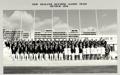 Team Photo from the Games of the XX Olympiad, Munich 1972. Photo: New Zealand Olympic Museum Collection.